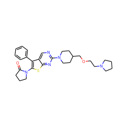 O=C1CCCN1c1sc2nc(N3CCC(COCCN4CCCC4)CC3)ncc2c1-c1ccccc1 ZINC000146442013