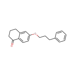 O=C1CCCc2cc(OCCCc3ccccc3)ccc21 ZINC000044745878