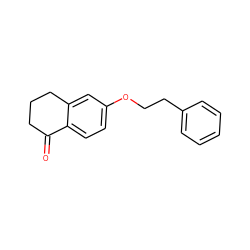 O=C1CCCc2cc(OCCc3ccccc3)ccc21 ZINC000044745813