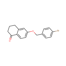 O=C1CCCc2cc(OCc3ccc(Br)cc3)ccc21 ZINC000044745823