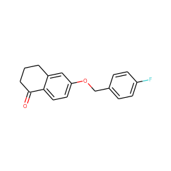 O=C1CCCc2cc(OCc3ccc(F)cc3)ccc21 ZINC000044745816