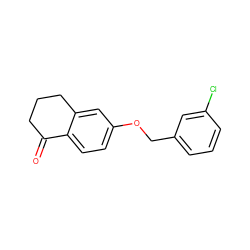 O=C1CCCc2cc(OCc3cccc(Cl)c3)ccc21 ZINC000044745882