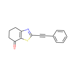 O=C1CCCc2nc(C#Cc3ccccc3)sc21 ZINC000072315042