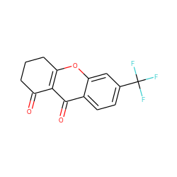 O=C1CCCc2oc3cc(C(F)(F)F)ccc3c(=O)c21 ZINC000063298598