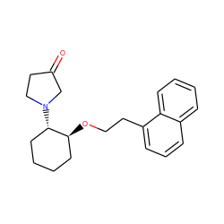 O=C1CCN([C@H]2CCCC[C@@H]2OCCc2cccc3ccccc23)C1 ZINC000000007759