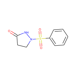 O=C1CCN(S(=O)(=O)c2ccccc2)N1 ZINC000001402371