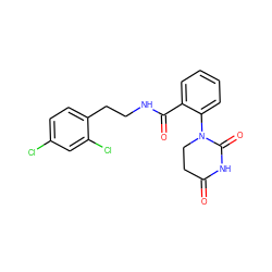 O=C1CCN(c2ccccc2C(=O)NCCc2ccc(Cl)cc2Cl)C(=O)N1 ZINC000473113018