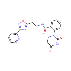 O=C1CCN(c2ccccc2C(=O)NCCc2nc(-c3ccccn3)no2)C(=O)N1 ZINC000473115887