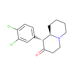 O=C1CCN2CCCC[C@@H]2[C@H]1c1ccc(Cl)c(Cl)c1 ZINC000028645440