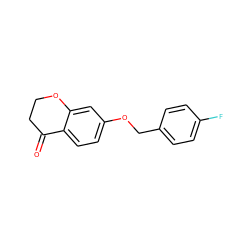 O=C1CCOc2cc(OCc3ccc(F)cc3)ccc21 ZINC000066066303