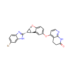 O=C1CCc2c(Oc3ccc4c(c3)[C@@H]3[C@@H](O4)[C@H]3c3nc4ccc(Br)cc4[nH]3)ccnc2N1 ZINC000150296217