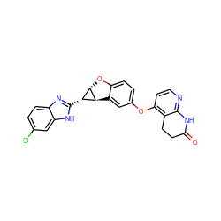 O=C1CCc2c(Oc3ccc4c(c3)[C@@H]3[C@@H](O4)[C@H]3c3nc4ccc(Cl)cc4[nH]3)ccnc2N1 ZINC000150308268