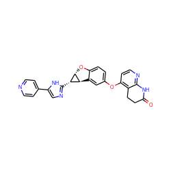 O=C1CCc2c(Oc3ccc4c(c3)[C@@H]3[C@@H](O4)[C@H]3c3ncc(-c4ccncc4)[nH]3)ccnc2N1 ZINC000207795637