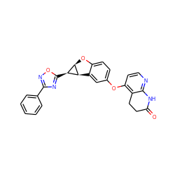 O=C1CCc2c(Oc3ccc4c(c3)[C@@H]3[C@H](O4)[C@@H]3c3nc(-c4ccccc4)no3)ccnc2N1 ZINC000207795498