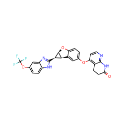 O=C1CCc2c(Oc3ccc4c(c3)[C@@H]3[C@H](O4)[C@@H]3c3nc4cc(OC(F)(F)F)ccc4[nH]3)ccnc2N1 ZINC000072291431