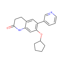 O=C1CCc2cc(-c3cccnc3)c(OC3CCCC3)cc2N1 ZINC000095553155