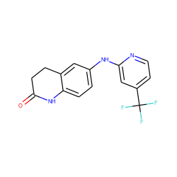 O=C1CCc2cc(Nc3cc(C(F)(F)F)ccn3)ccc2N1 ZINC000169353116