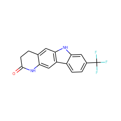 O=C1CCc2cc3[nH]c4cc(C(F)(F)F)ccc4c3cc2N1 ZINC000072110319