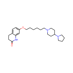 O=C1CCc2ccc(OCCCCCCN3CCC(N4CCCC4)CC3)cc2N1 ZINC001772646349