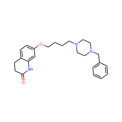 O=C1CCc2ccc(OCCCCN3CCN(Cc4ccccc4)CC3)cc2N1 ZINC001772611901