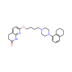 O=C1CCc2ccc(OCCCCN3CCN(c4cccc5c4CCCC5)CC3)nc2N1 ZINC000071316459