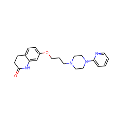 O=C1CCc2ccc(OCCCN3CCN(c4ccccn4)CC3)cc2N1 ZINC001772648548