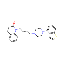 O=C1CCc2ccccc2N1CCCCN1CCN(c2cccc3sccc23)CC1 ZINC000115085552