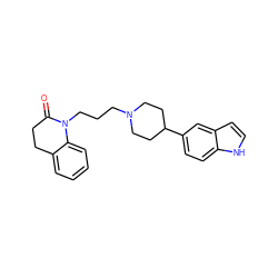 O=C1CCc2ccccc2N1CCCN1CCC(c2ccc3[nH]ccc3c2)CC1 ZINC000000593660