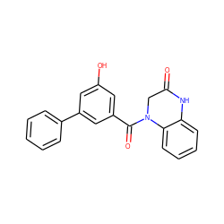 O=C1CN(C(=O)c2cc(O)cc(-c3ccccc3)c2)c2ccccc2N1 ZINC000473090824