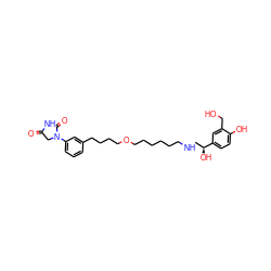 O=C1CN(c2cccc(CCCCOCCCCCCNC[C@H](O)c3ccc(O)c(CO)c3)c2)C(=O)N1 ZINC000072112353