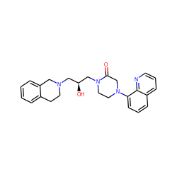 O=C1CN(c2cccc3cccnc23)CCN1C[C@@H](O)CN1CCc2ccccc2C1 ZINC000209694171