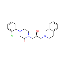 O=C1CN(c2ccccc2Cl)CCN1C[C@@H](O)CN1CCc2ccccc2C1 ZINC000209694588