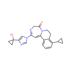 O=C1CN=C(n2cnc(C3(O)CC3)c2)C=C2c3cccc(C4CC4)c3CCN12 ZINC000149212961