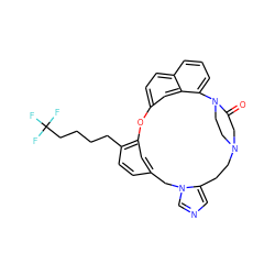 O=C1CN2CCc3cncn3Cc3ccc(CCCCC(F)(F)F)c(c3)Oc3ccc4cccc(c4c3)N1CC2 ZINC000028262727