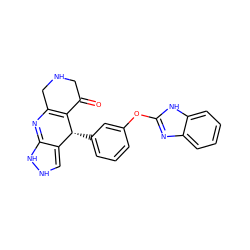 O=C1CNCC2=C1[C@H](c1cccc(Oc3nc4ccccc4[nH]3)c1)C1=CNNC1=N2 ZINC000204758112