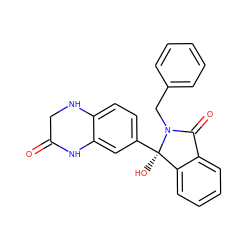 O=C1CNc2ccc([C@]3(O)c4ccccc4C(=O)N3Cc3ccccc3)cc2N1 ZINC000116255534