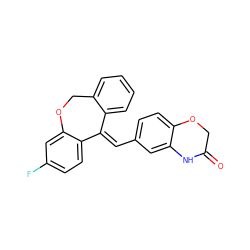 O=C1COc2ccc(/C=C3\c4ccccc4COc4cc(F)ccc43)cc2N1 ZINC000584905238