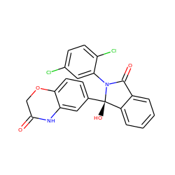 O=C1COc2ccc([C@@]3(O)c4ccccc4C(=O)N3c3cc(Cl)ccc3Cl)cc2N1 ZINC001772582912