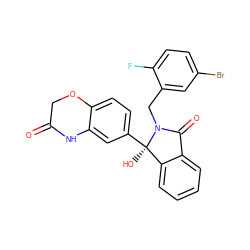 O=C1COc2ccc([C@]3(O)c4ccccc4C(=O)N3Cc3cc(Br)ccc3F)cc2N1 ZINC000116254224