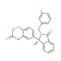 O=C1COc2ccc([C@]3(O)c4ccccc4C(=O)N3Cc3cccc(F)c3)cc2N1 ZINC000059203316