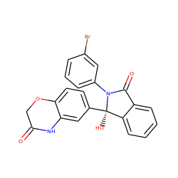 O=C1COc2ccc([C@]3(O)c4ccccc4C(=O)N3c3cccc(Br)c3)cc2N1 ZINC000059203344