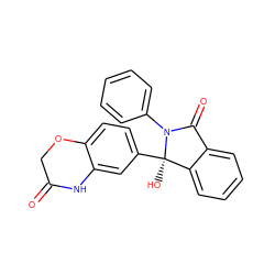 O=C1COc2ccc([C@]3(O)c4ccccc4C(=O)N3c3ccccc3)cc2N1 ZINC000116255172