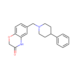 O=C1COc2ccc(CN3CCC(c4ccccc4)CC3)cc2N1 ZINC000096274127