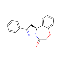 O=C1COc2ccccc2[C@@H]2CC(c3ccccc3)=NN12 ZINC000653687663