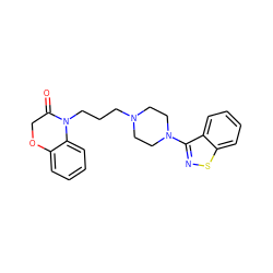 O=C1COc2ccccc2N1CCCN1CCN(c2nsc3ccccc23)CC1 ZINC001772612776