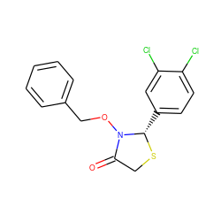 O=C1CS[C@@H](c2ccc(Cl)c(Cl)c2)N1OCc1ccccc1 ZINC000038149937