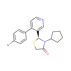 O=C1CS[C@@H](c2cnccc2-c2ccc(Br)cc2)N1C1CCCC1 ZINC000028819548