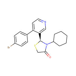 O=C1CS[C@@H](c2cnccc2-c2ccc(Br)cc2)N1C1CCCCC1 ZINC000028819554