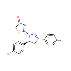 O=C1CSC(N2N=C(c3ccc(Cl)cc3)C[C@H]2c2ccc(Cl)cc2)=N1 ZINC000072414866