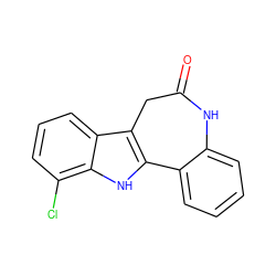 O=C1Cc2c([nH]c3c(Cl)cccc23)-c2ccccc2N1 ZINC000001856445